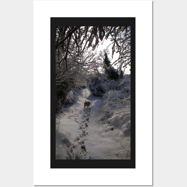 SNOW IN WELL LANE WINTER SCENE XL Wall Art by MarniD9